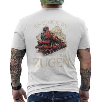 Ich Genieße Das Leben Inollen Zügen Pendler Eisenbahn Green T-Shirt mit Rückendruck - Geschenkecke