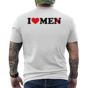 Ich Liebe Männer Ohne Das N Herz Herren Mit Durchstrichenem N T-Shirt mit Rückendruck - Seseable