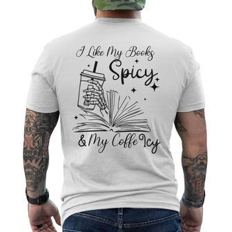 Ich Mag Meine Bücher Scharf Und Meinen Kaffee Eisig Gray T-Shirt mit Rückendruck - Seseable