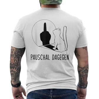 Ich Muss Gar Nix Cat Pauschal Daggen T-Shirt mit Rückendruck - Seseable