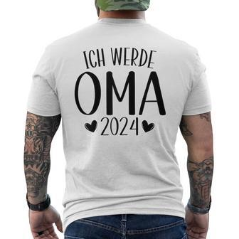 Ich Werde Oma 2024 German Language T-Shirt mit Rückendruck - Seseable