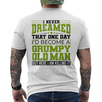 I'd Become A Grumpy Old Motor Guys Rule Men's T-shirt Back Print - Monsterry DE