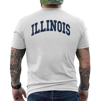 Illinois Throwback Classic Men's T-shirt Back Print - Monsterry UK