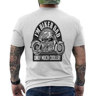 I'm Biker Dad Vintage Mens Back Print T-shirt | Mazezy