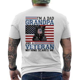 I'm A Dad Grandpa And A Veteran Flag Usa Father's Day Mens Back Print T-shirt | Mazezy CA