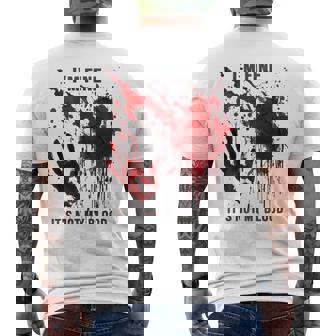 I'm Fine It's Not My Blood Splatter Bloody Blood Stained Men's T-shirt Back Print - Thegiftio UK