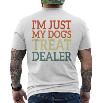 I'm Just My Dog's Treat Dealer Retro Vintage Dog Lover Men's T-shirt Back Print | Mazezy