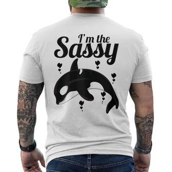 I'm The Sassy Orca & Killer Whale For Sea & Ocean Fans Men's T-shirt Back Print - Monsterry CA