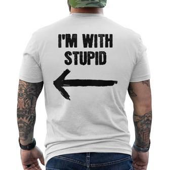 I'm With Stupid Right Arrow Men's T-shirt Back Print - Monsterry AU