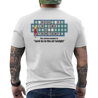Inappropriate Adult Humor Quiz Puzzle Game Show Meme Men's T-shirt Back Print - Monsterry