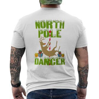 Inappropriate Christmas North Pole Dancer Men's T-shirt Back Print - Monsterry CA