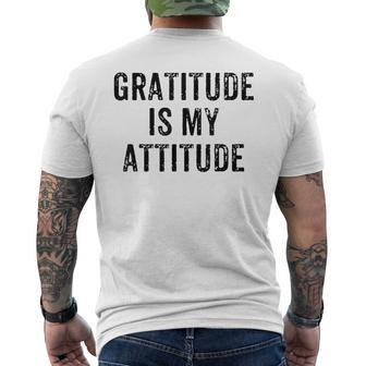Inspirational Positive Motivational Gratitude Is My Attitude Men's T-shirt Back Print - Monsterry AU