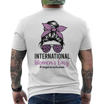International Women's Day 2024 8 March Iwd Inspire Inclusion Men's T-shirt Back Print | Mazezy
