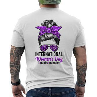 International Women's Day 2024 Inspire Inclusion 8 March 24 Men's T-shirt Back Print - Seseable