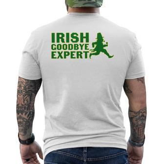 Irish Goodbye Expert St Patrick's Day Irish Ireland Men's T-shirt Back Print - Monsterry