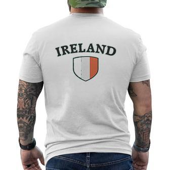 Irish Ireland Flag Crest Country Shield Mens Back Print T-shirt - Thegiftio