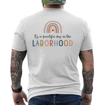 It's A Beautiful Day In The Laborhood L And D Nurse Men's T-shirt Back Print - Monsterry UK