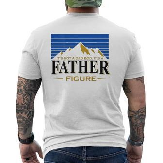 It's Not A Da Bod It's A Father Figure Mountain On Back Mens Back Print T-shirt | Mazezy