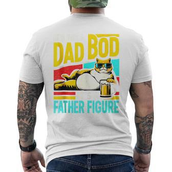 It's Not A Dad Bod It's A Father Figure Cat Dad Father's Day Men's T-shirt Back Print - Seseable