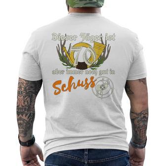 Jäger 70 Gut In Schuss Birthday Hunter Green S T-Shirt mit Rückendruck - Seseable