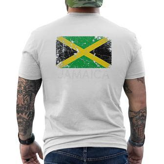 Jamaican Flag Vintage Made In Jamaica Mens Back Print T-shirt - Seseable