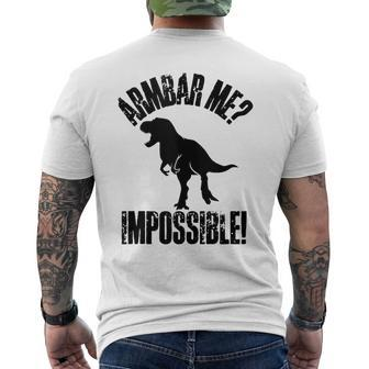 Jiu-Jitsu T Rex Armbar Me Bjj Dinosaur Humor Men's T-shirt Back Print - Monsterry AU