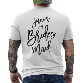 Jr Bridesmaid Handwritten Men's T-shirt Back Print - Monsterry