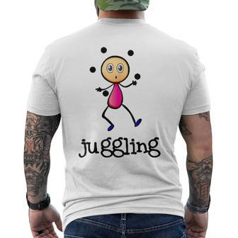 Juggling Stickman Sports Jugglers Juggle Circus Hobby Men's T-shirt Back Print - Monsterry CA