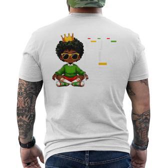 Junenth Black Young King Nutritional Facts Melanin Boys Men's T-shirt Back Print - Monsterry DE