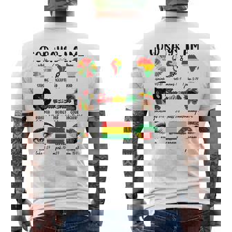 Junenth God Says I Am Celebrating Black Freedom 1865 Men's T-shirt Back Print - Thegiftio UK