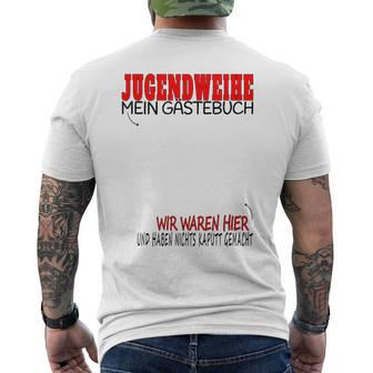 Jungen Mädchen Gästebuch Meine Jugendweihe 2023 T-Shirt mit Rückendruck - Seseable