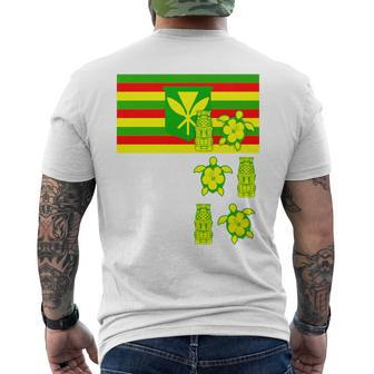 Kanaka Maoli Hawaii Flag Hawaiian Pride Men's T-shirt Back Print - Monsterry DE