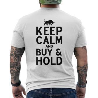 Keep Calm And Buy & Hold I Aktien Börse T-Shirt mit Rückendruck - Seseable