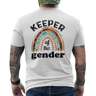 Keeper Of The Gender Rainbow Gender Reveal Baby Shower Mens Back Print T-shirt | Mazezy
