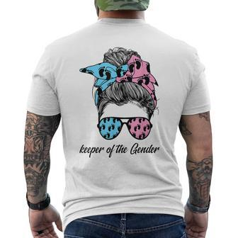 Keeper Of The Gender Gender Reveal Party Men's T-shirt Back Print - Monsterry UK