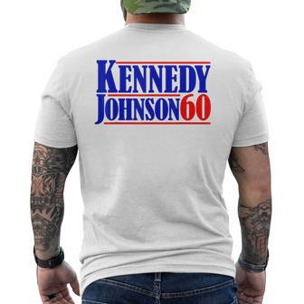 Kennedy Johnson '60 Vintage Vote For President Kennedy Men's T-shirt Back Print - Monsterry DE