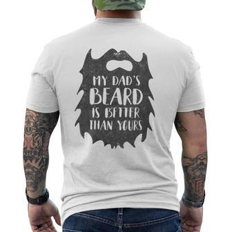 Kids My Dad's Beard Is Better Than Yours Kids Mens Back Print T-shirt | Mazezy