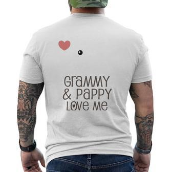 Kids Grammy And Pappy Love Me Mens Back Print T-shirt | Mazezy