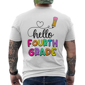 Kids Hello Fourth Grade Squad My First Day Of Fourth Grade Mens Back Print T-shirt - Thegiftio UK