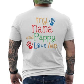 Kids My Nana And Pappy Love Me Mens Back Print T-shirt | Mazezy
