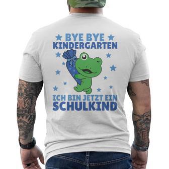 Kinder Bye Kindergarten Ich Bin Jetzt Ein Schulkind Frog T-Shirt mit Rückendruck - Geschenkecke