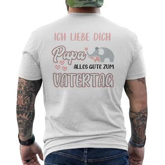 Kinder Ich Liebe Dich Papa Alles Gute Zum Fatertag T-Shirt mit Rückendruck - Geschenkecke