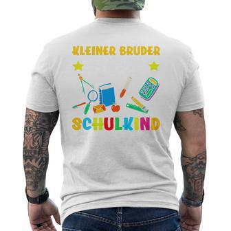 Kinder Kleiner Bruder Vom Schulkind 1St Class 80 T-Shirt mit Rückendruck - Seseable