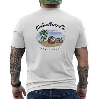 Koloa Surf Beach Cars Heavyweight Mens Back Print T-shirt - Thegiftio UK