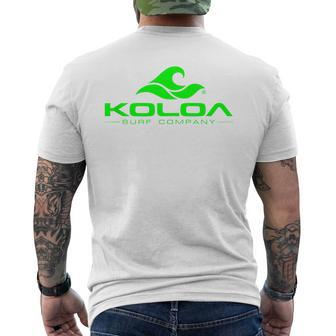 Koloa Surf Classic Wave Green Logo Men's T-shirt Back Print - Seseable
