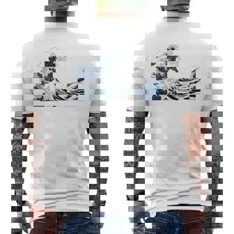 La Gran Ola De Arte Japonés De Kanagawa Hokusai Sin Mangas Camiseta Hombre Estampado Espalda - Regaloses