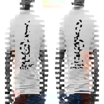 La Musique Note Musicale T-shirt imprimé au dos - Cadeauxyz