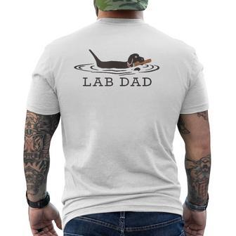 Lab Dad Labrador Retriever Dog Owner Mens Back Print T-shirt | Mazezy CA