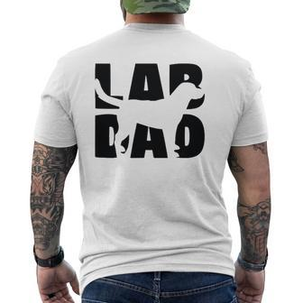 Lab Dad Yellow Labrador Retriever Dog Mens Back Print T-shirt | Mazezy