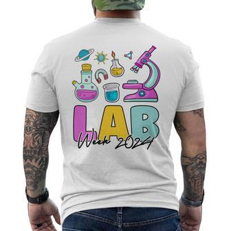 Lab Week 2024 Laboratory Tech Medical Technician Scientist Men's T-shirt Back Print - Monsterry UK
